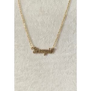 Stainless Steel Gold Scorpio Script Necklace New